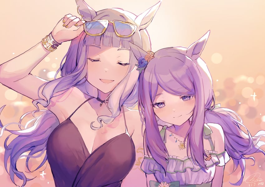 gold ship and mejiro mcqueen (umamusume) drawn by cho_k_(choco_tcl)