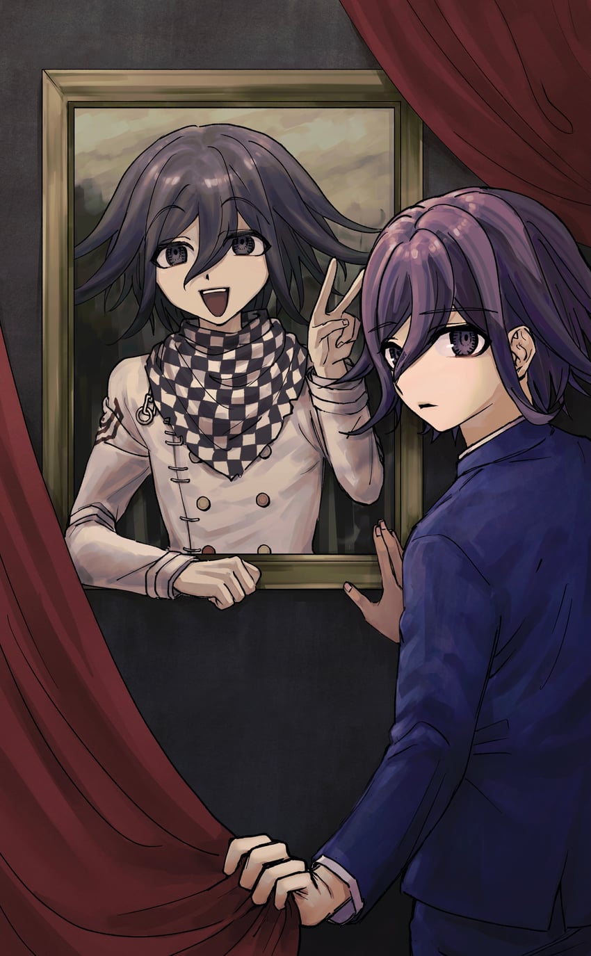 oma kokichi (danganronpa and 1 more) drawn by akira_rnpso