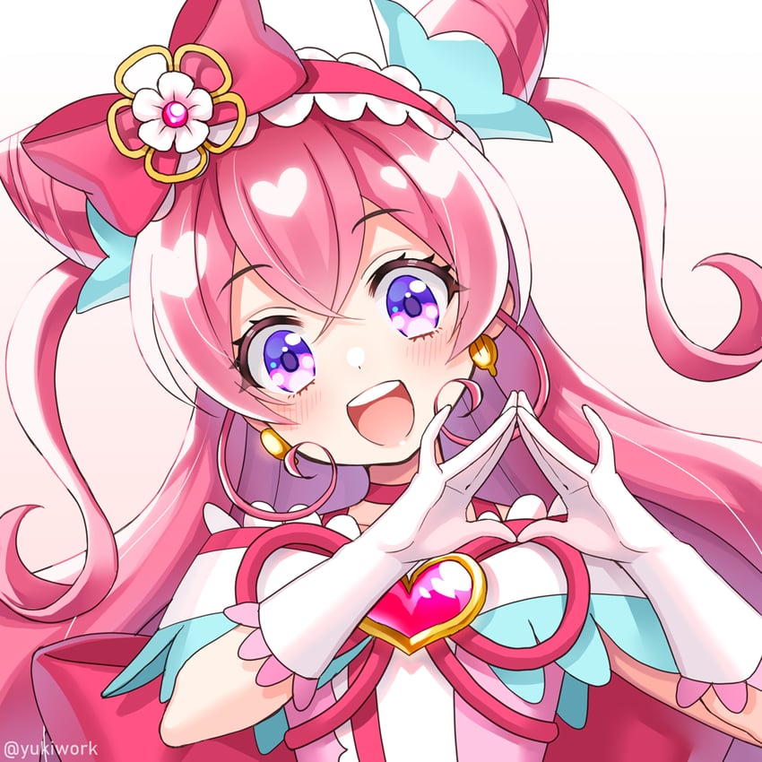 nagomi yui and cure precious (precure and 1 more) drawn by yukinko_(yukiwork)