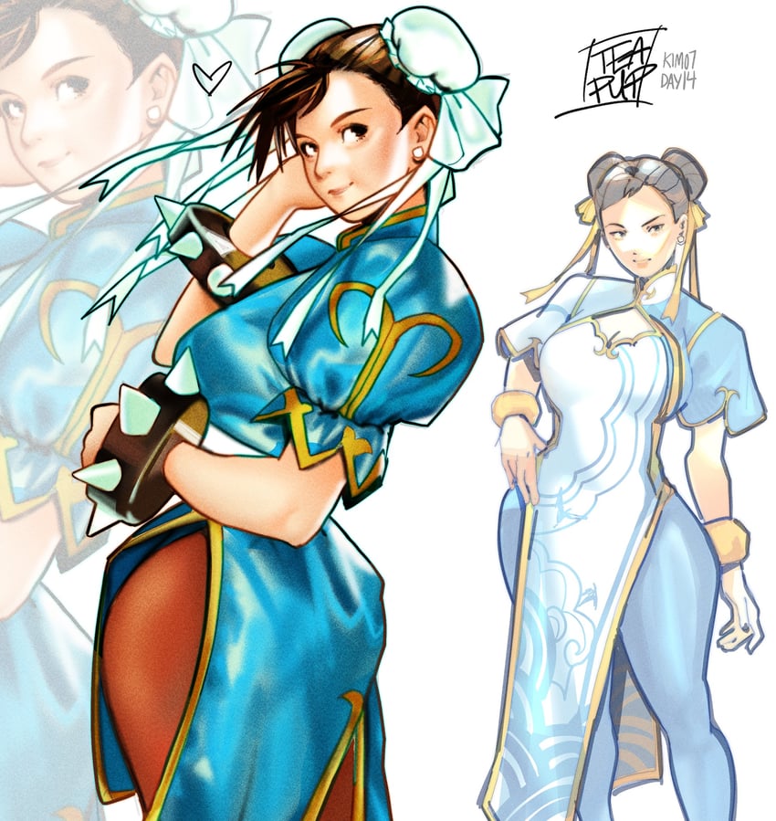 chun-li (street fighter and 1 more) drawn by teapuppp