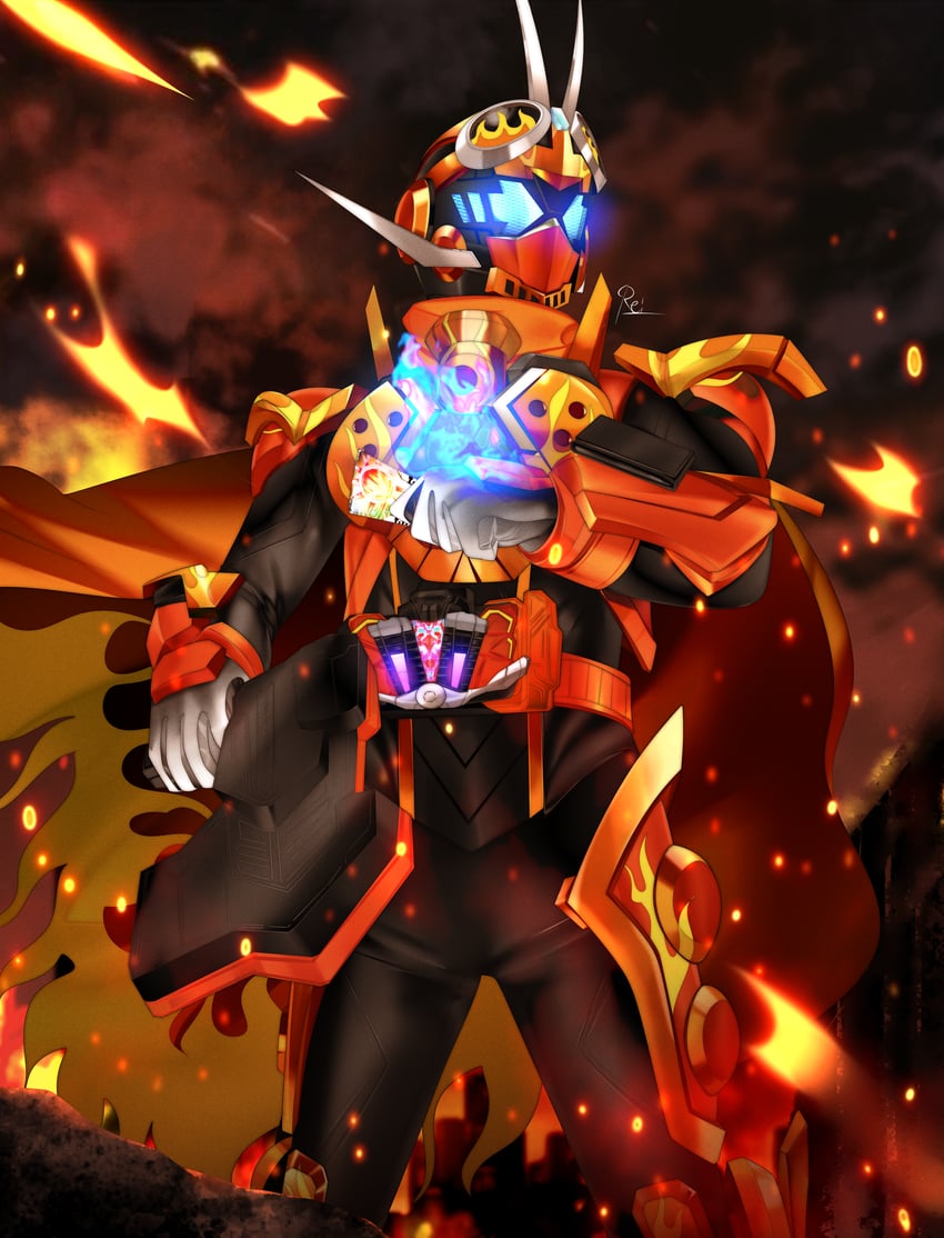 kamen rider fire gotchard daybreak (kamen rider and 1 more) drawn by reiei_8