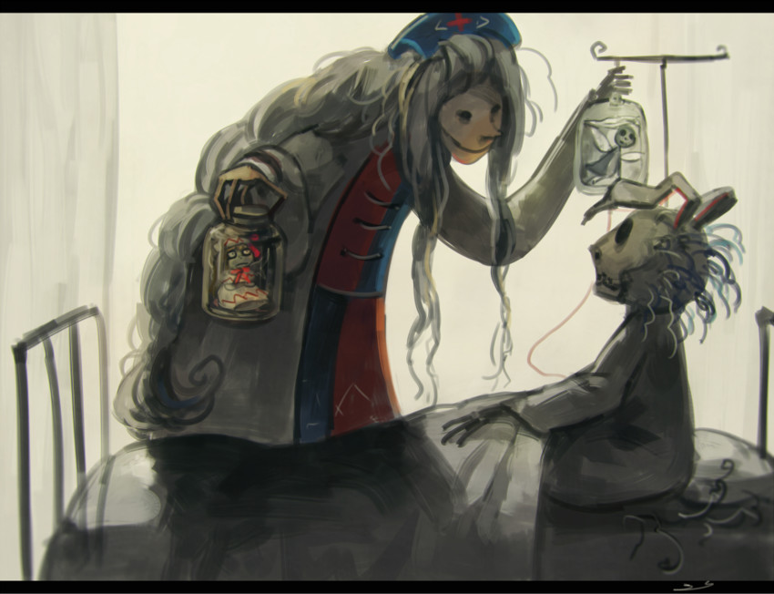 yagokoro eirin and lily white (touhou) drawn by koto_inari
