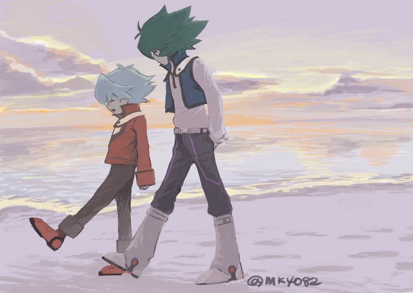johan andersen and marufuji sho (yu-gi-oh! and 1 more) drawn by moiko