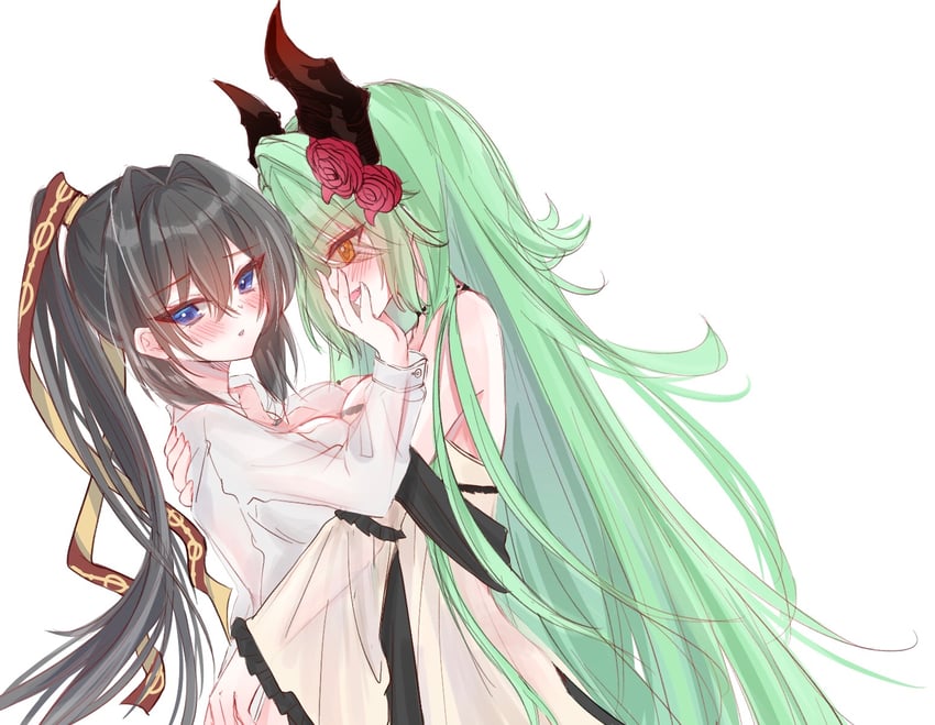 ultina and demon lord (shiniyuku kishi isekai ni hibiku danmatsuma) drawn by yuyu_usaki
