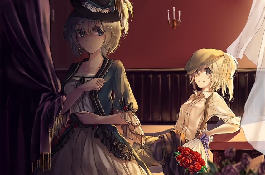 mononobe no futo and soga no tojiko (touhou) drawn by hug_(yourhug)