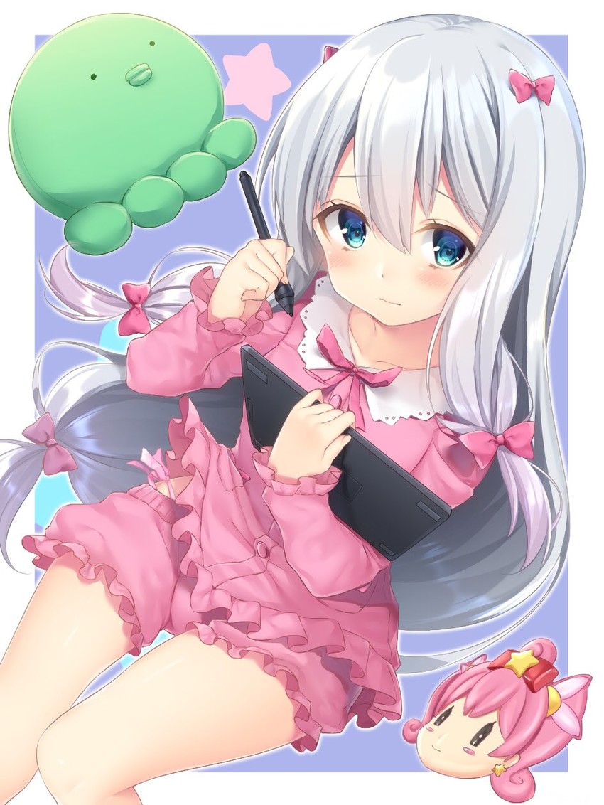 izumi sagiri and meruru (eromanga sensei and 1 more) drawn by navy_(navy.blue)