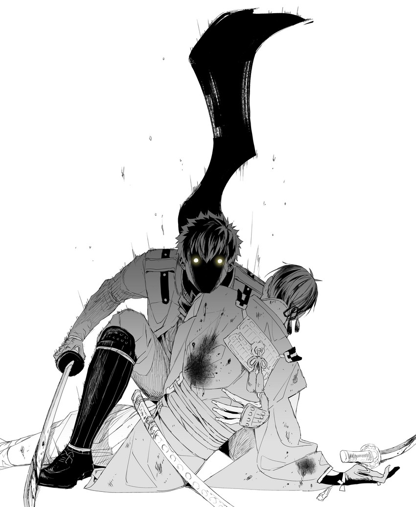 mikazuki munechika and doudanuki masakuni (touken ranbu) drawn by ouse_(otussger)