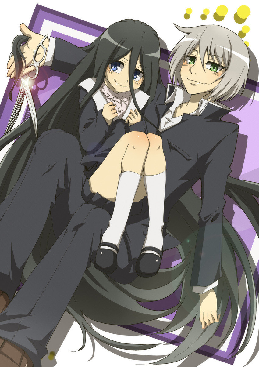 mushanokouji iwai and haimura kiri (dansai bunri no crime edge) drawn by nitoni
