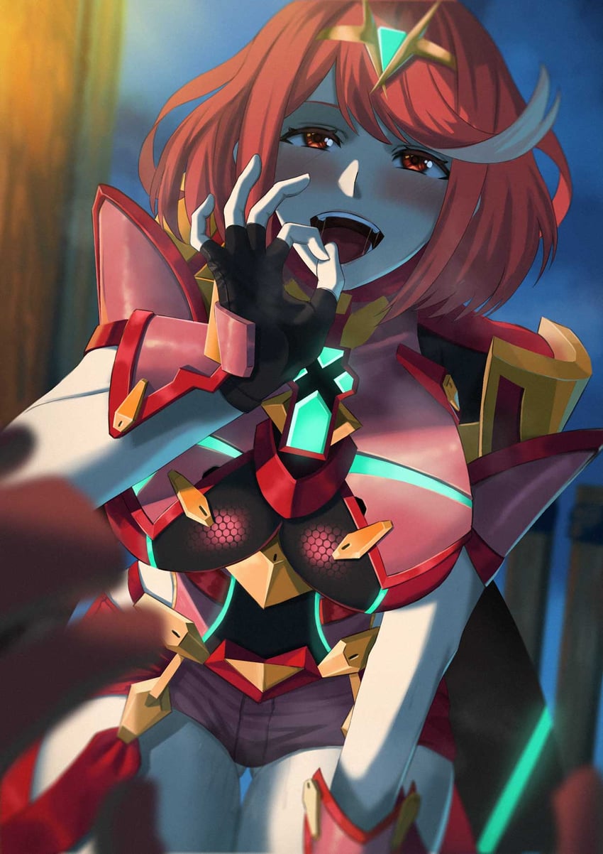 pyra and rex (xenoblade chronicles and 1 more) drawn by black_bean