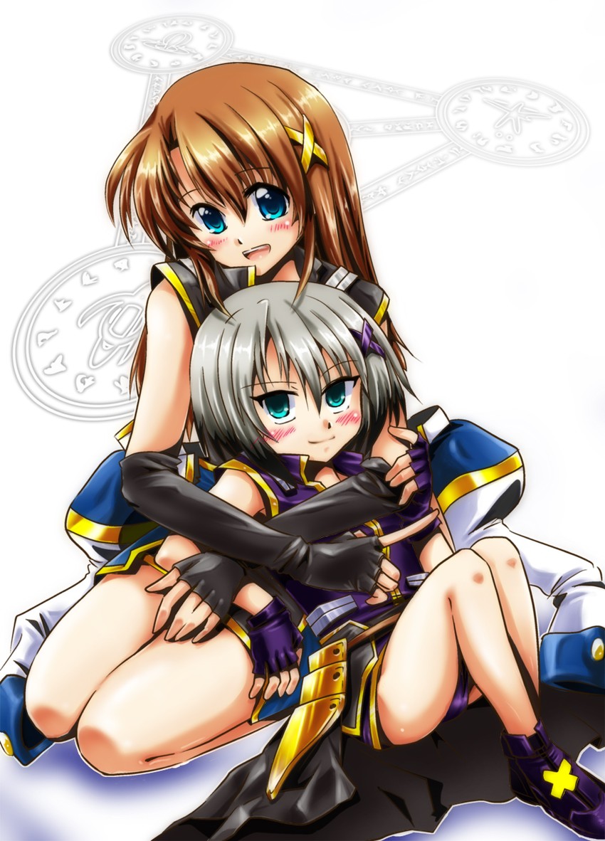 yagami hayate and lord dearche (lyrical nanoha and 3 more) drawn by san-pon