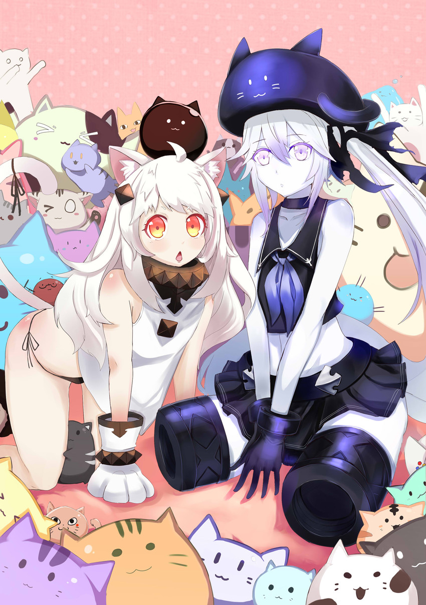 northern ocean princess, destroyer princess, batsubyou, mihama chiyo's father, and shiro (kantai collection and 2 more) drawn by hakokon