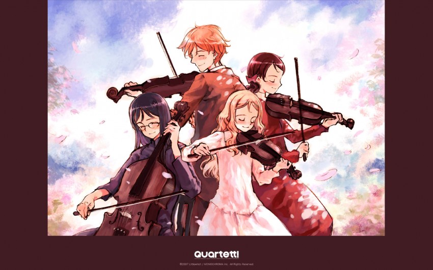 charlotte francia, juni argiano, li shuhua, and phill junhers (quartett!) drawn by oyari_ashito
