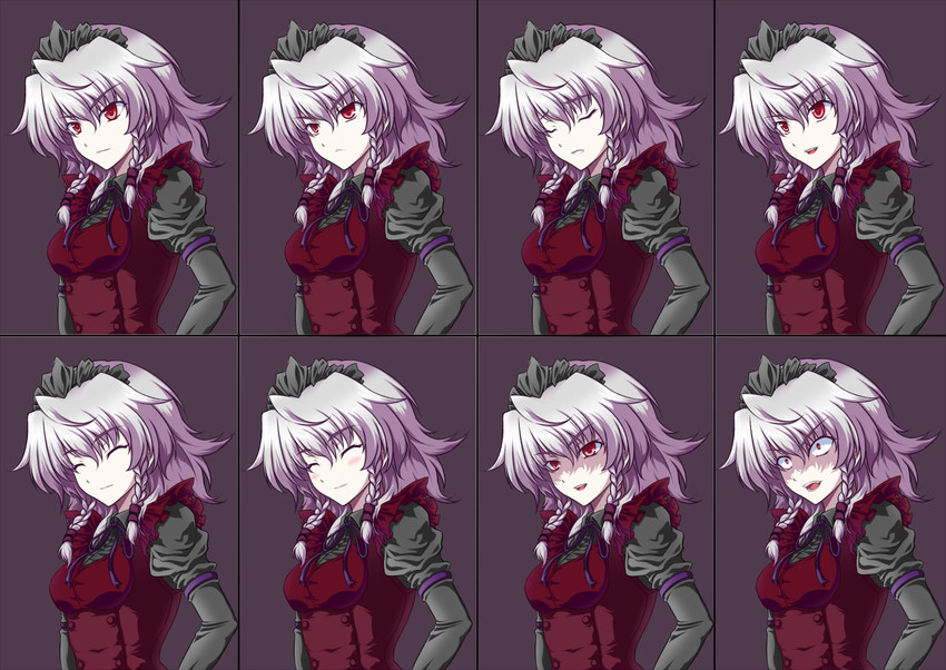 izayoi sakuya and saku (touhou and 1 more) drawn by kilina
