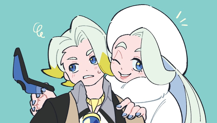 melony and gordie (pokemon and 1 more) drawn by ukata
