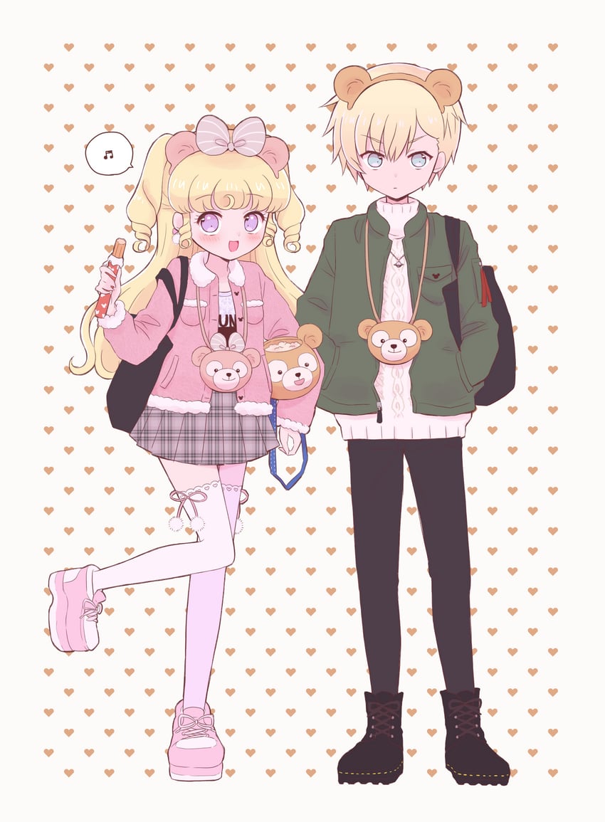 yumekawa yui and yumekawa shogo (pretty series and 2 more) drawn by hoshikuzu_(pinkholic)