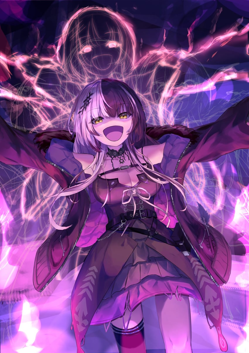shiori novella (hololive and 1 more) drawn by solar_torch