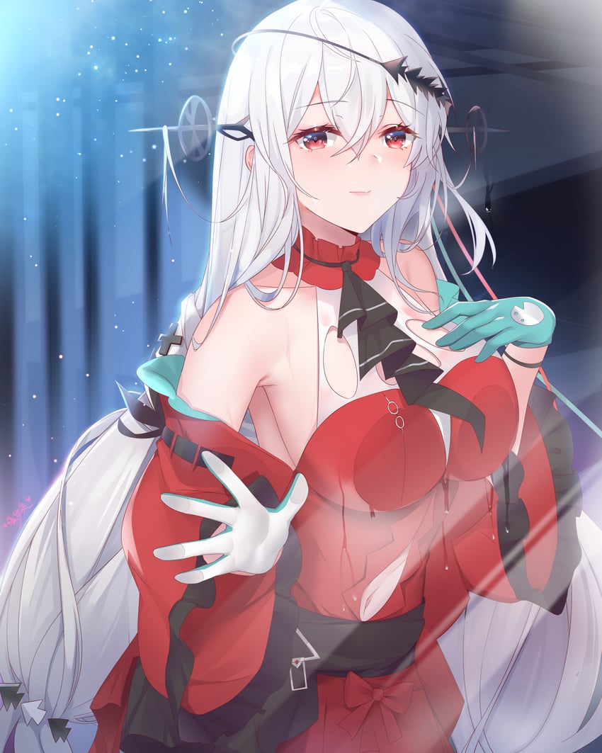 skadi and skadi the corrupting heart (arknights) drawn by lingshalan