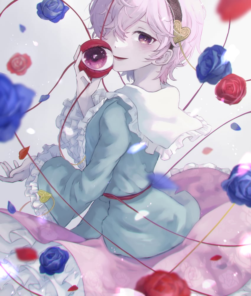 komeiji satori (touhou) drawn by plumshk
