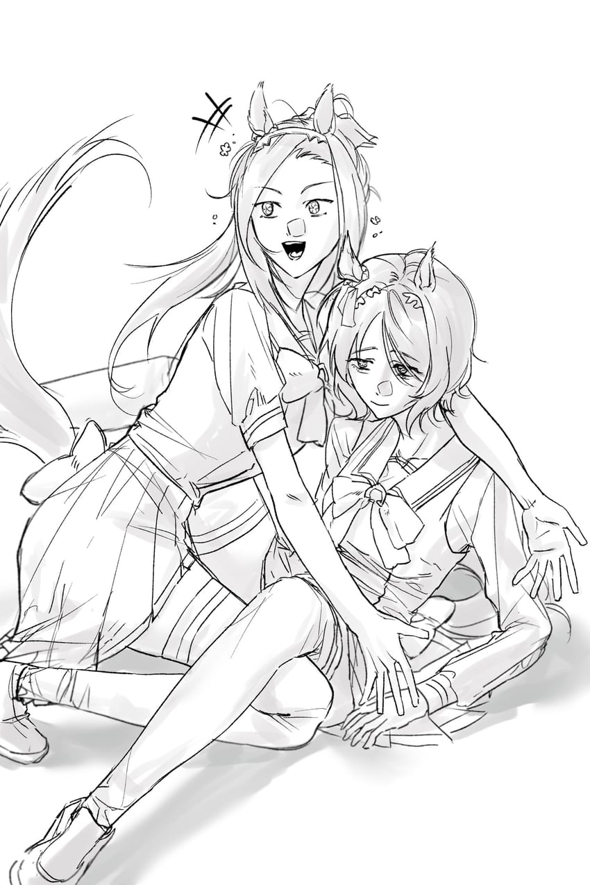 sakura bakushin o and sakura laurel (umamusume) drawn by wowgg99999