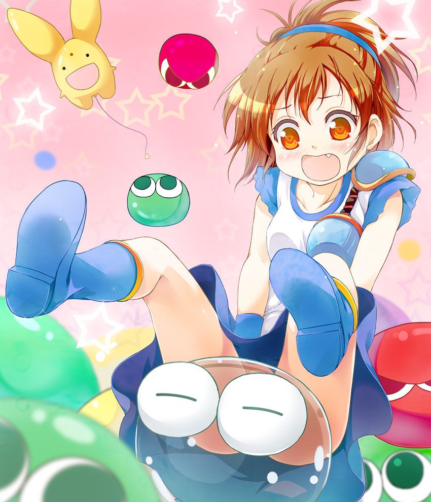 arle nadja, puyo, and carbuncle (puyopuyo and 1 more) drawn by porurin