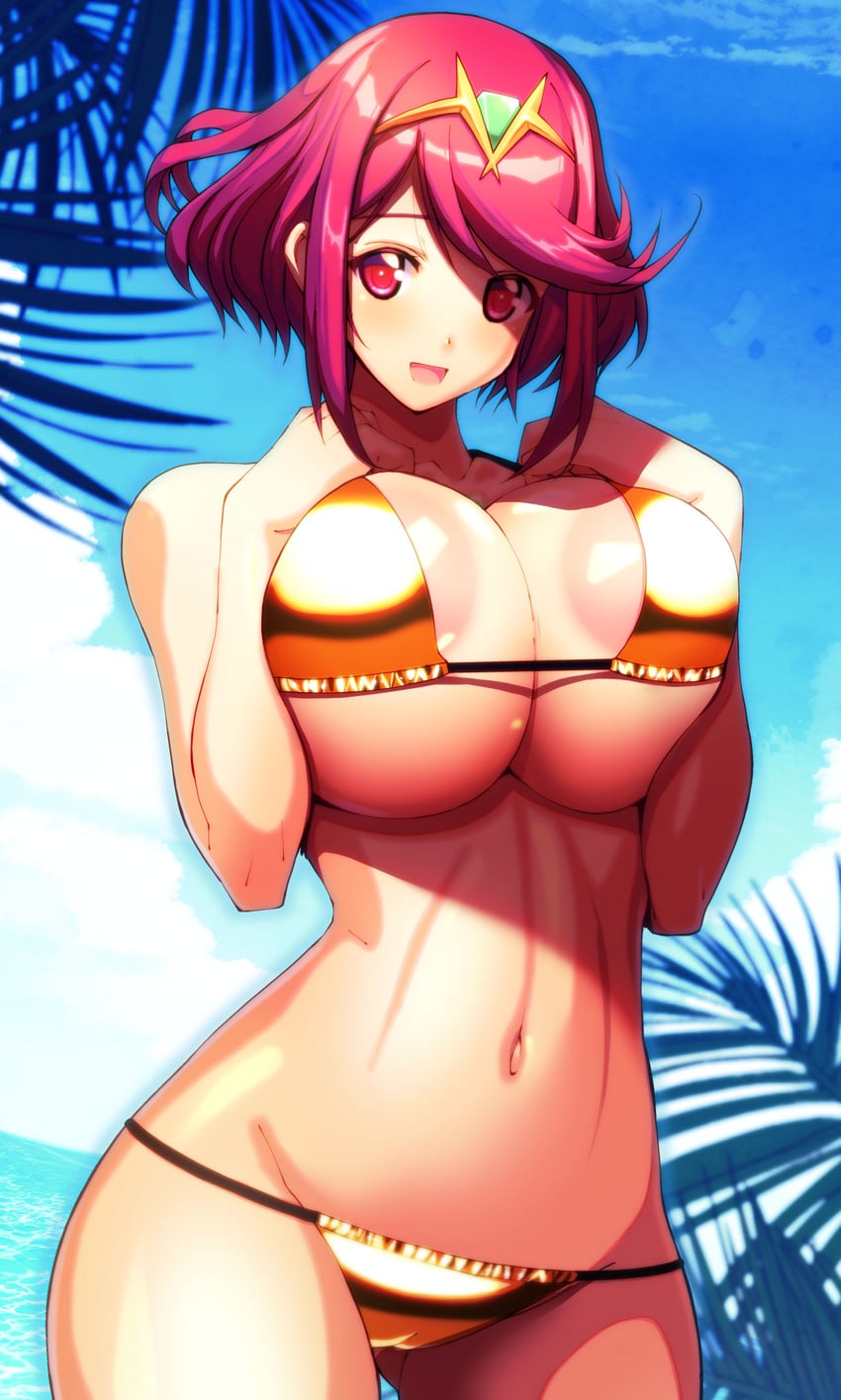 pyra (xenoblade chronicles and 1 more) drawn by rakko_(r2)