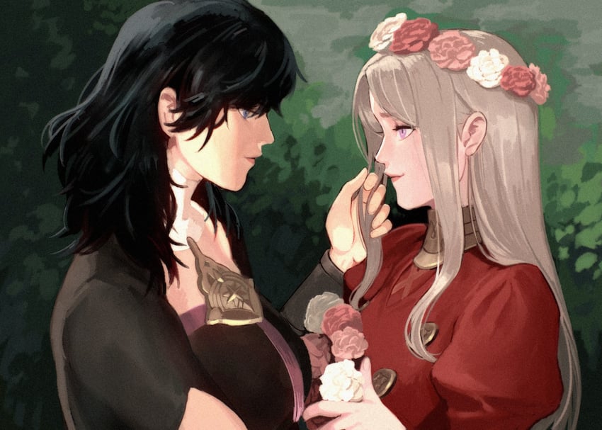 female byleth and edelgard von hresvelg (fire emblem and 1 more) drawn by radiostarkiller