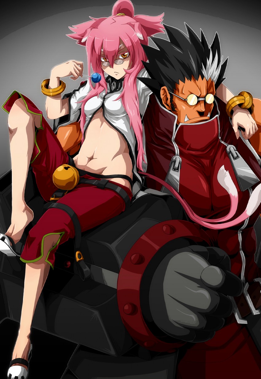kokonoe and iron tager (blazblue) drawn by tansan_otoko