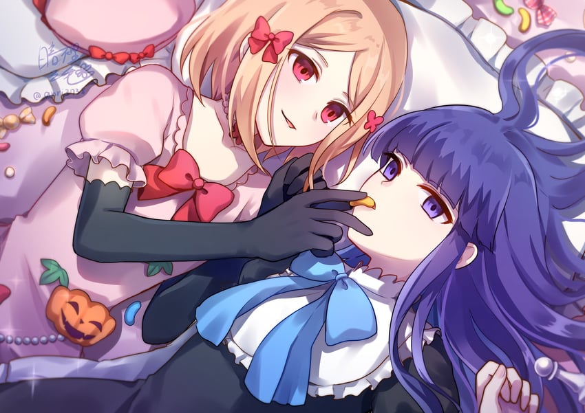 frederica bernkastel and lambdadelta (umineko no naku koro ni) drawn by anri_mike