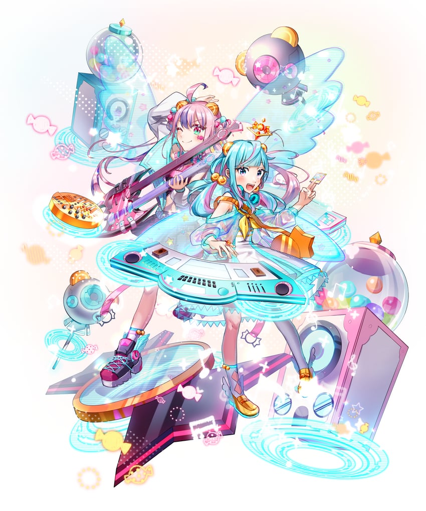 can:d live, can:red, and sorayui hui (indie virtual youtuber and 3 more) drawn by motiumi_moti