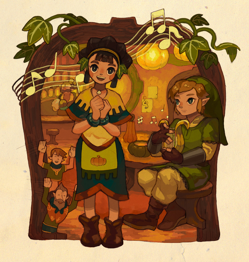 link, kina, keet, rusta, and pumm (the legend of zelda and 1 more) drawn by madogiwa_totto