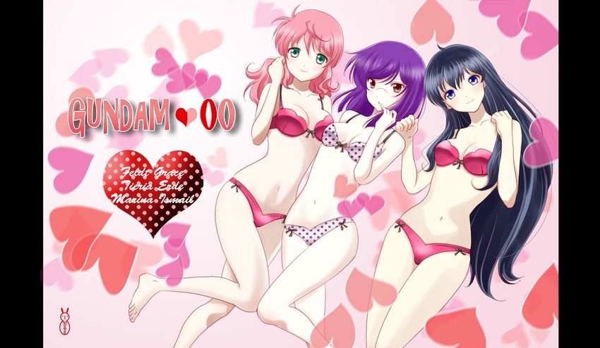 tieria erde, feldt grace, and marina ismail (gundam and 1 more) drawn by machinosuke