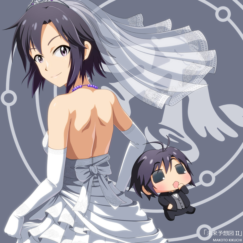 kikuchi makoto and makochii (idolmaster and 1 more) drawn by kouchou
