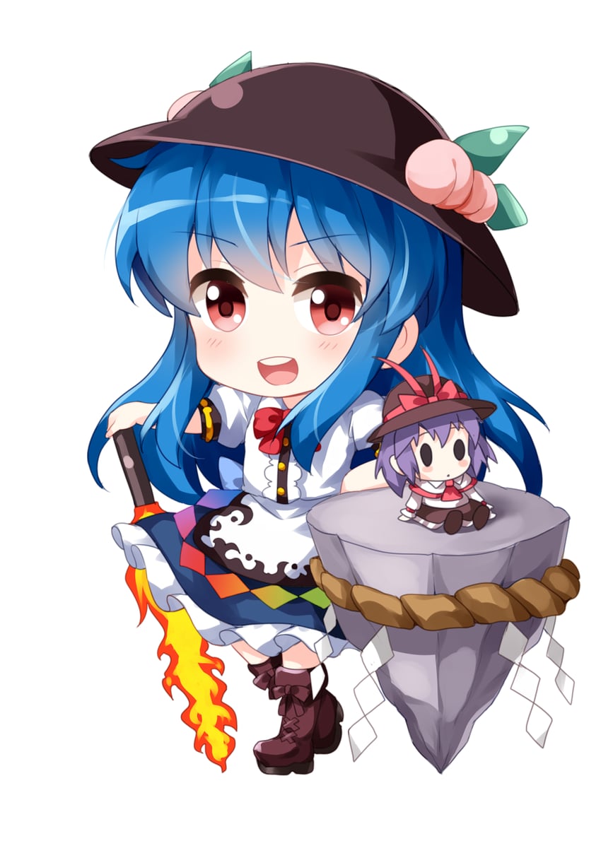 hinanawi tenshi and nagae iku (touhou) drawn by ruu_(tksymkw)