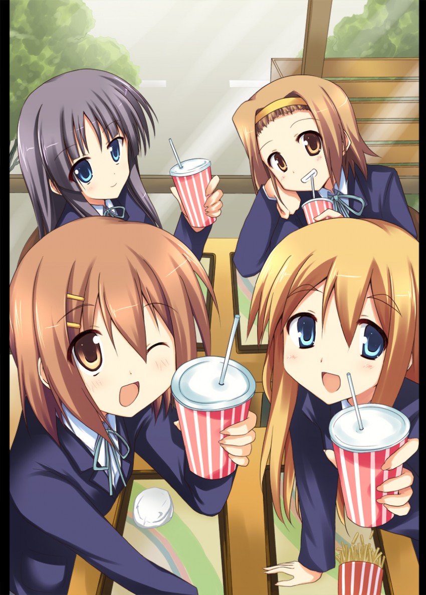 akiyama mio, hirasawa yui, tainaka ritsu, and kotobuki tsumugi (k-on!) drawn by akane_souichi