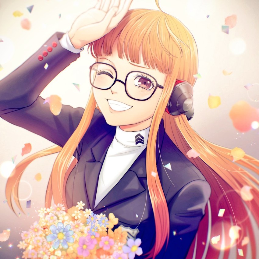 sakura futaba (persona and 1 more) drawn by per_runrun