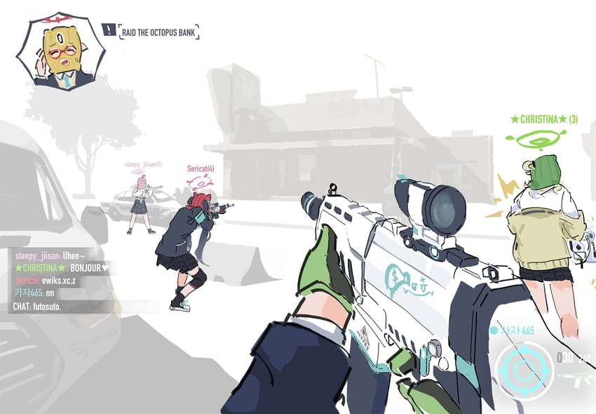 shiroko, hoshino, nonomi, serika, and ayane (blue archive and 2 more) drawn by marchhed
