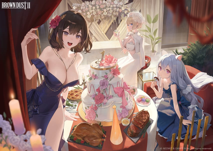 justia, scheherazade, and rou (brown dust and 1 more) drawn by xi_xeong