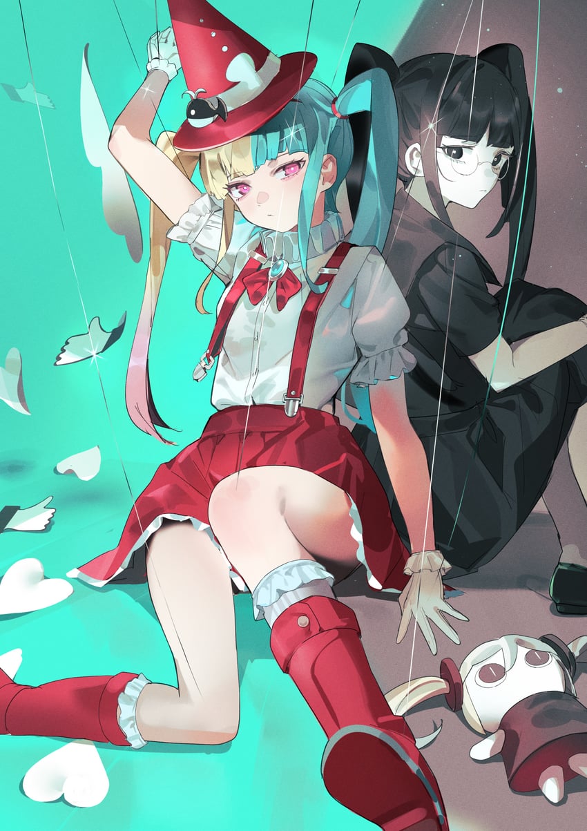 hatsune miku and aimaina (vocaloid and 1 more) drawn by nik_ibi