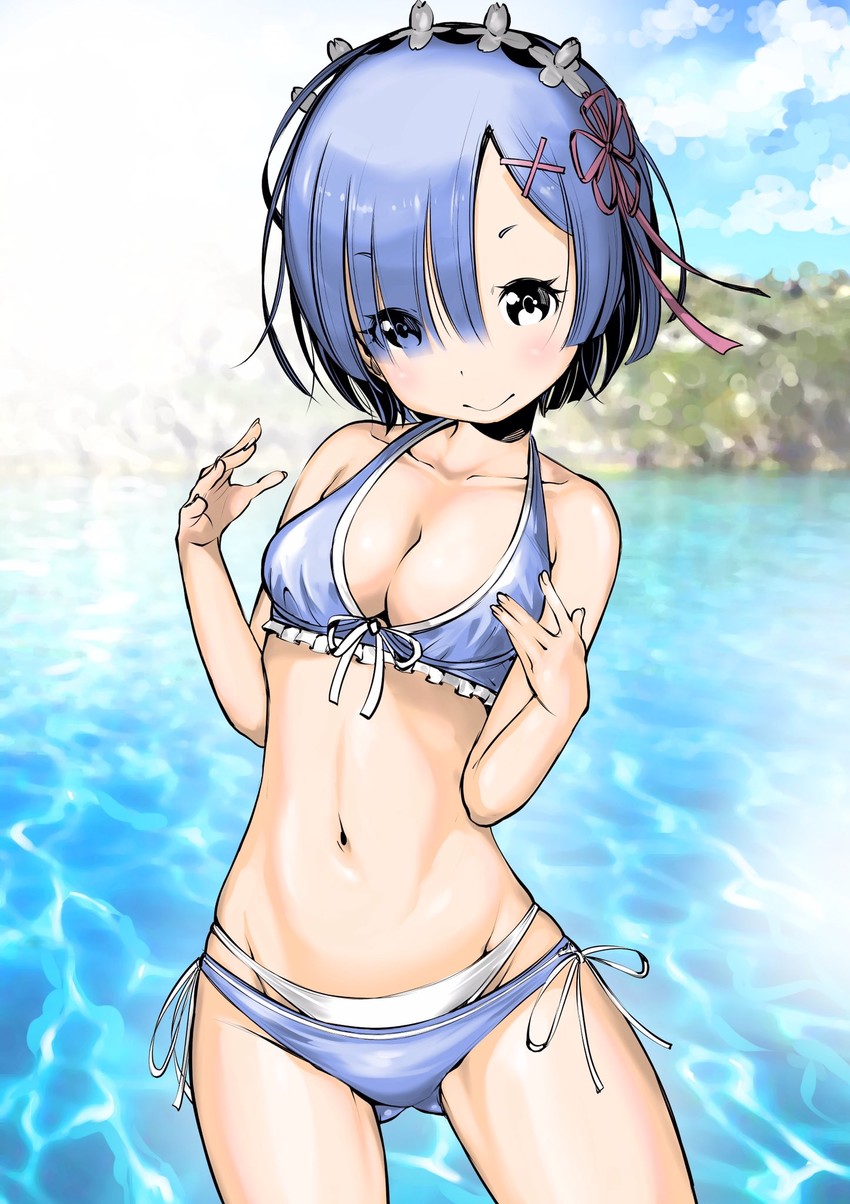 rem (re:zero kara hajimeru isekai seikatsu) drawn by fukushima_masayasu