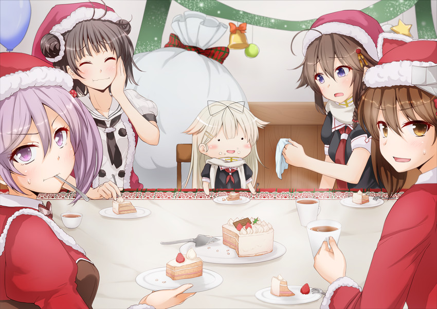 shigure, yuudachi, yuudachi kai ni, ryuujou, naka, and 4 more (kantai collection) drawn by anti_(untea9)