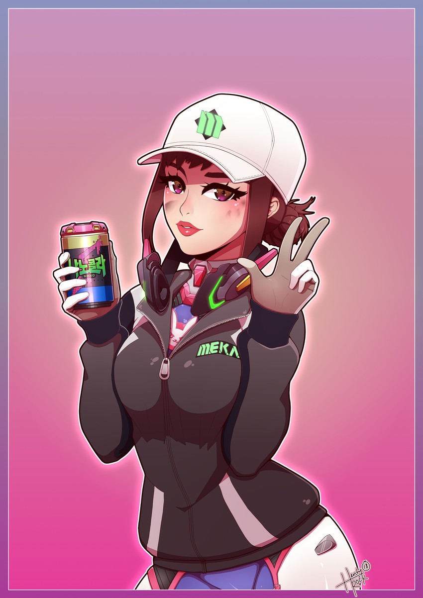 d.va and shooting star d.va (overwatch and 1 more) drawn by hentyrock
