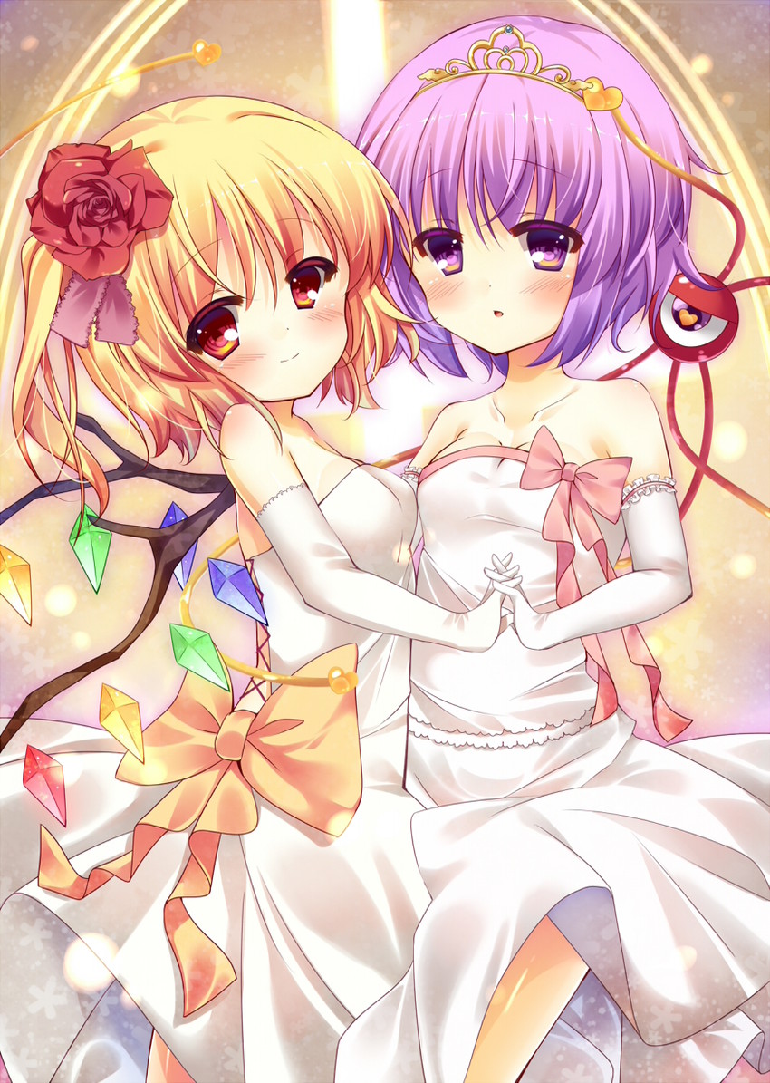 flandre scarlet and komeiji satori (touhou) drawn by bekotarou