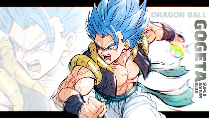 gogeta (dragon ball and 2 more) drawn by ham5037