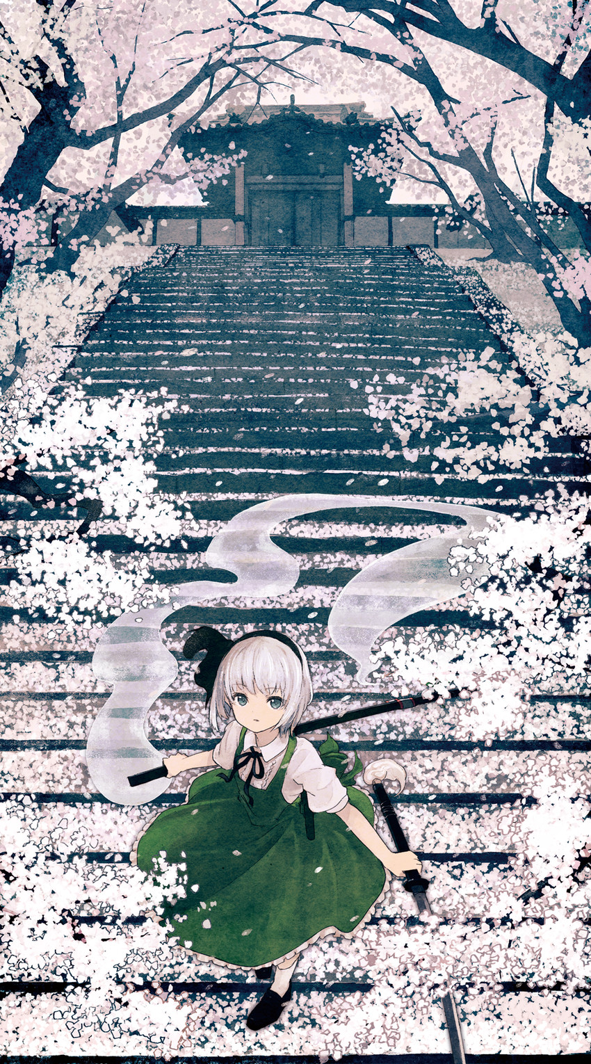 konpaku youmu (touhou and 1 more) drawn by kitsune_(kazenouta)