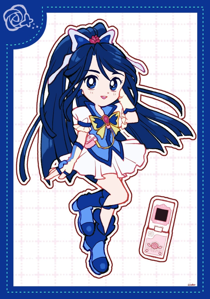 minazuki karen and cure aqua (precure and 2 more) drawn by uwded_207