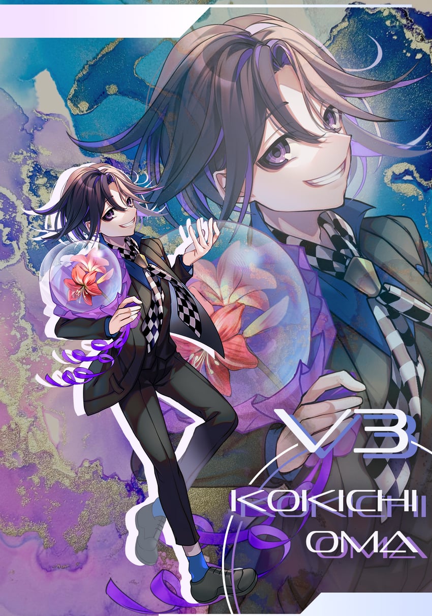 oma kokichi (danganronpa and 1 more) drawn by nota_sayaka