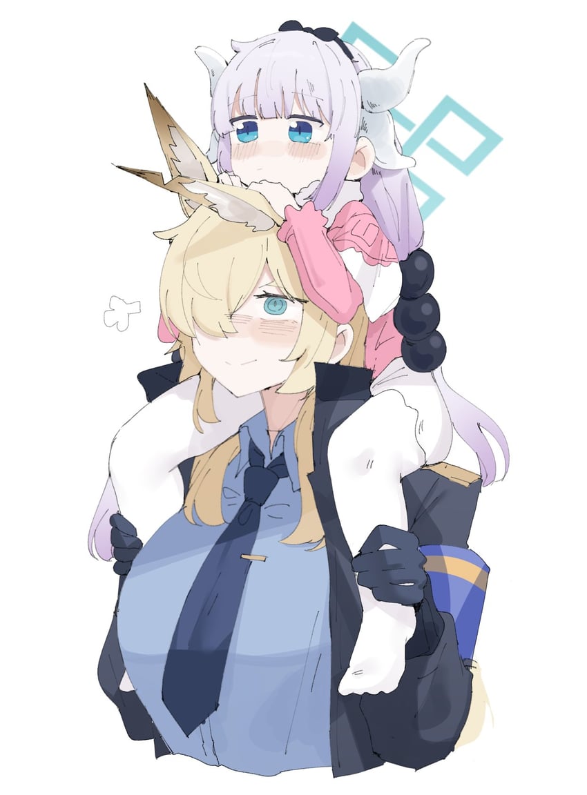 kanna and kanna kamui (blue archive and 1 more) drawn by gurenola