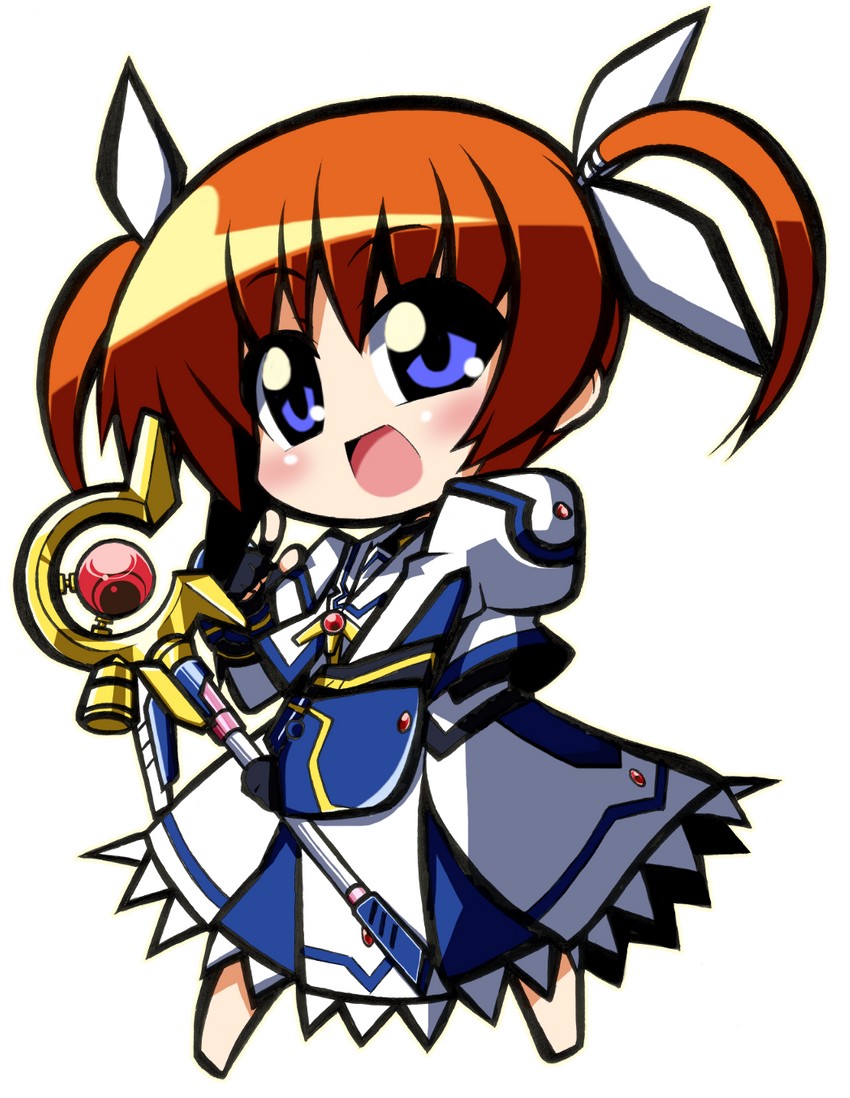 takamachi nanoha and raising heart (lyrical nanoha and 2 more) drawn by shun_ss