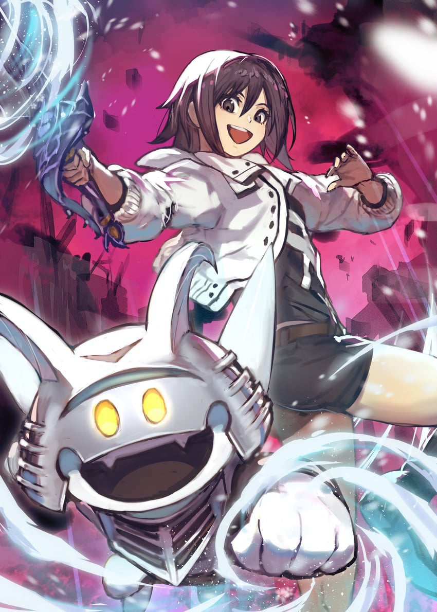 frost ace and female protagonist (shin megami tensei and 1 more) drawn by hide_(hideout)
