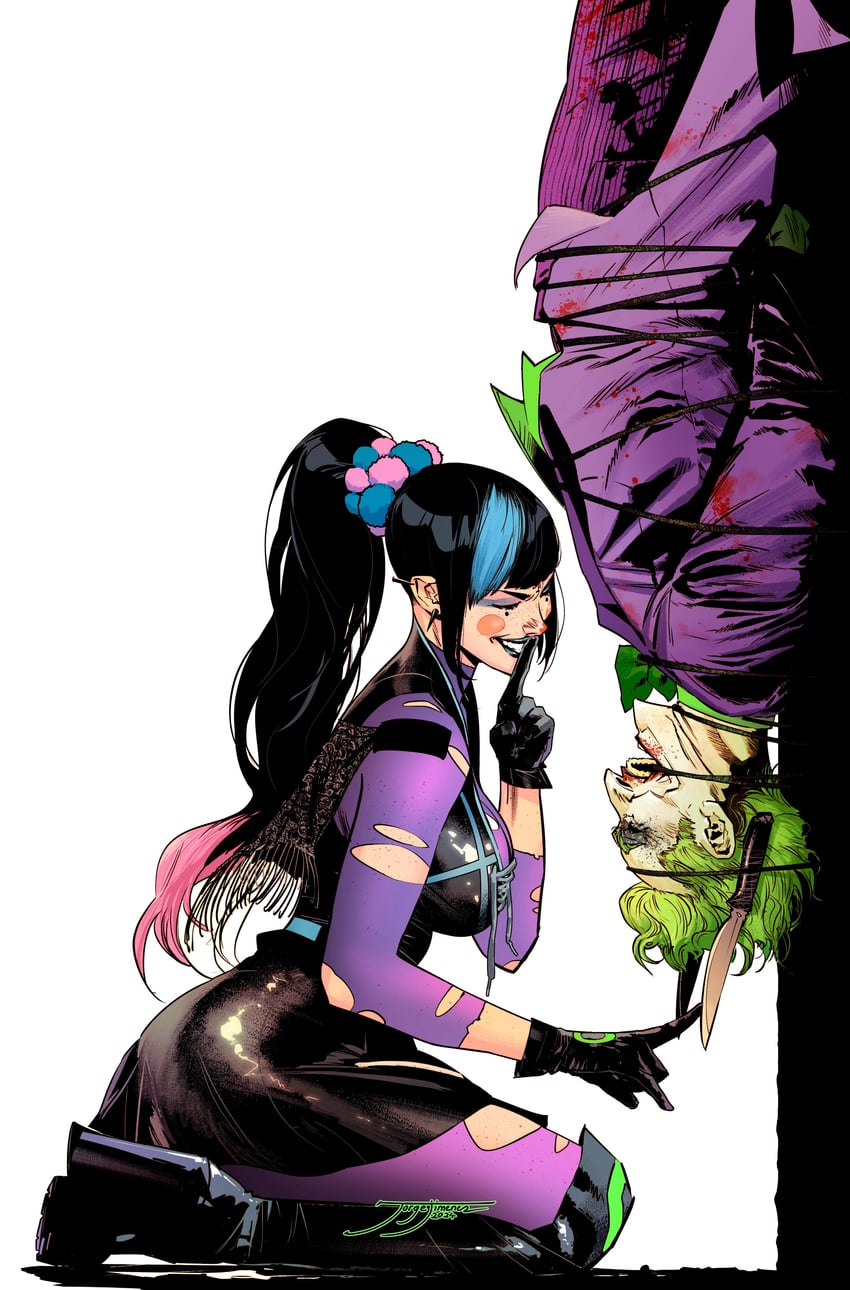 joker and punchline (dc comics and 1 more) drawn by jorge_jimenez